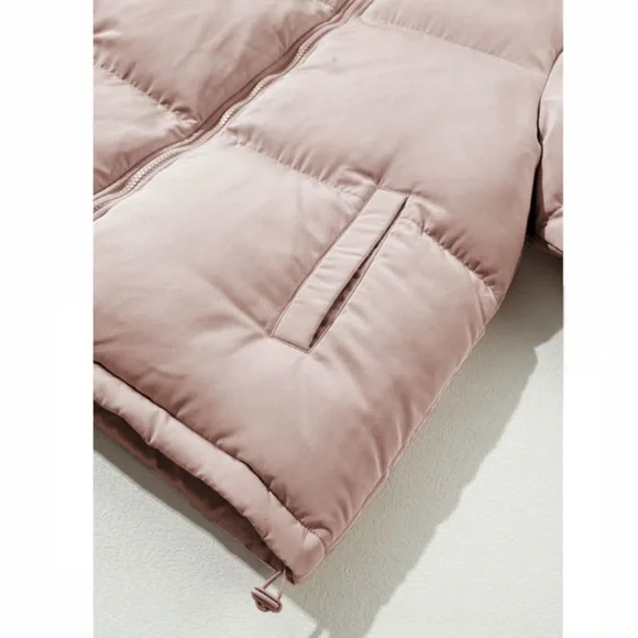 Pink Full Zipper Quilted Puffer Jacket - Picture 11 of 13